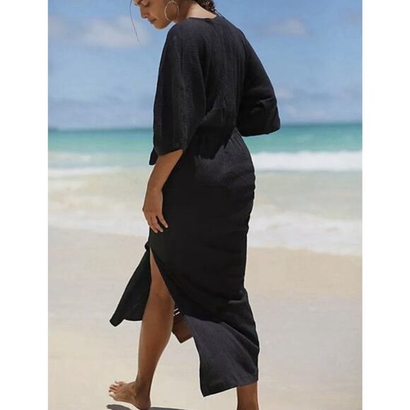 FP Beach Free-est Endless Nights Maxi Dress - Medium, Black Boho Chic Resortwear - Picture 5 of 13